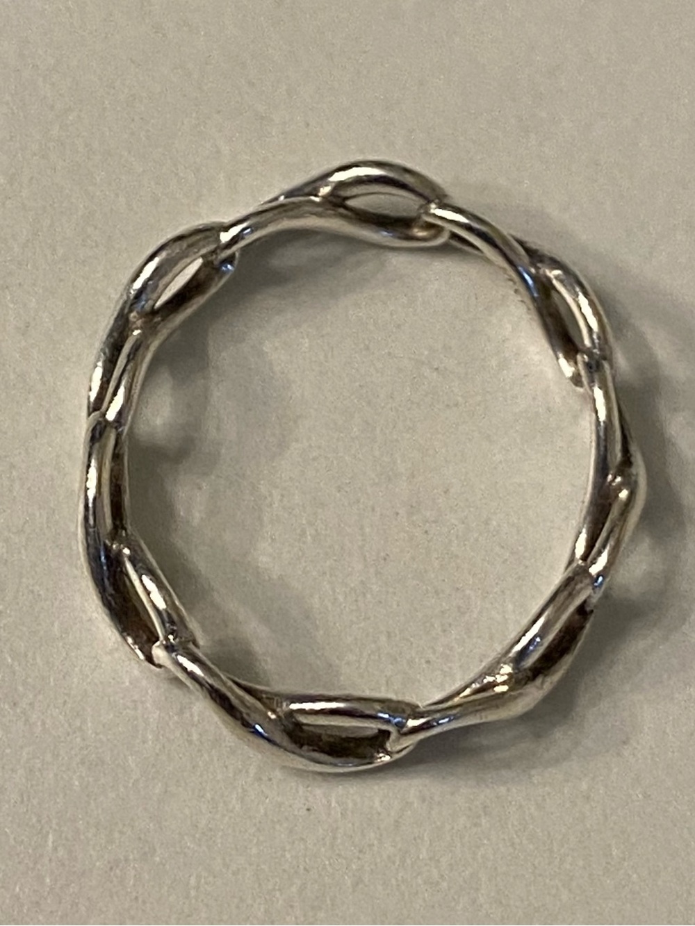 Authentic Tiffany & Co. Delicate Silver Eternity Band Size 6